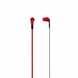 Audífonos Mobo Flat Alámbricos Rojo