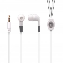Audífonos Mobo Flat Alámbricos Blanco