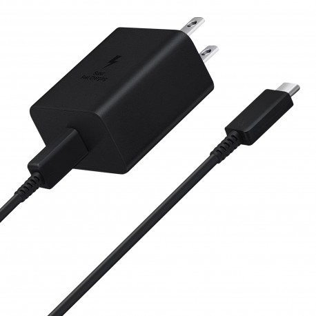 Cargador De Pared Samsung 1 Puerto Tipo C Negro 45w Con Cable