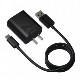 Cargador De Pared Motorola Turbo Power Usb-A Con Cable Tipo C Negro 20W