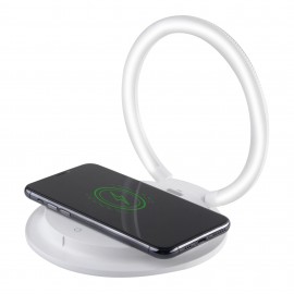 Lámpara Con Cargador Inalámbrico Mobo Hoop Blanco