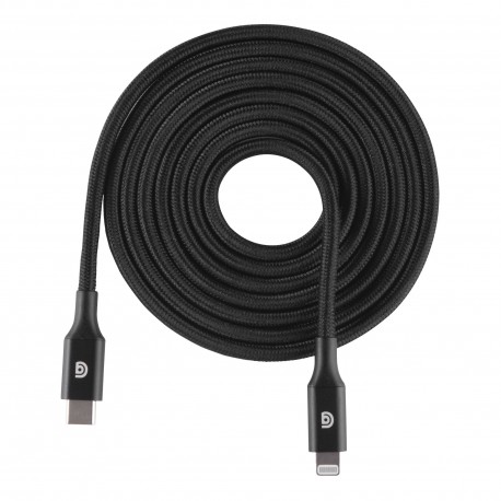 Cable Griffin Premium Tipo C A Lightning Negro 1.5m