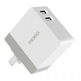 Cargador de Pared Mobo 2 Puertos USB-A Blanco