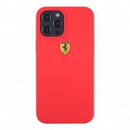 Funda Ferrari Silicone iPhone 12 Pro/12 Rojo