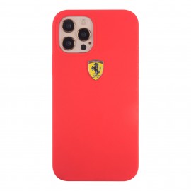Funda Ferrari Silicone iPhone 12 Pro Max Rojo