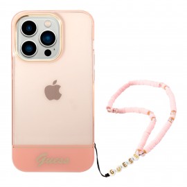 Funda Guess Translucent Strap Rosa IPhone 14 Pro
