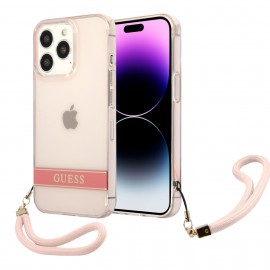 Funda Guess Translucent Stripe Rosa IPhone 14 Pro Max