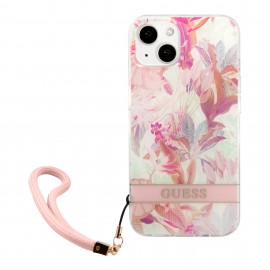 Funda Guess Flower Stripe Rosa Iphone 13