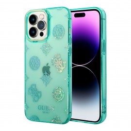 Funda Guess Peony Glitter Turquesa IPhone 14 Pro Max
