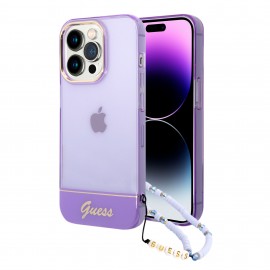 Funda Guess Translucent Strap Morado IPhone 14 Pro Max