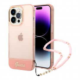 Funda Guess Translucent Strap Rosa IPhone 14 Pro Max