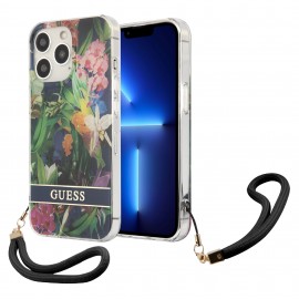 Funda Guess Flower Stripe Azul Iphone 13 Pro Max