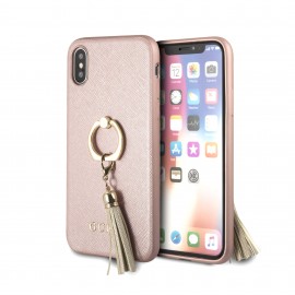 Funda Guess Ring Stand iPhone Xs/X Rose Gold