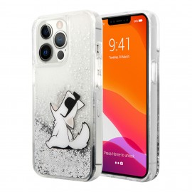 Funda Karl Lagerfeld Choupette iPhone 13 Pro Max Plata