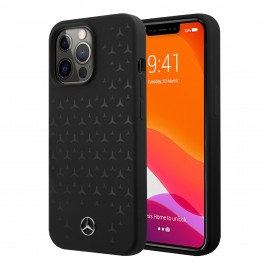 Funda Mercedes Benz Silicon Stars iPhone 13 Pro Max Negro