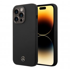 Funda Mercedes Benz Silicon Negro IPhone 14 Pro