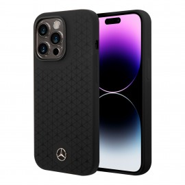 Funda Mercedes Benz Silicone Stars Negro IPhone 14 Pro Max