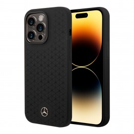 Funda Mercedes Benz Silicone Stars Negro IPhone 14 Pro