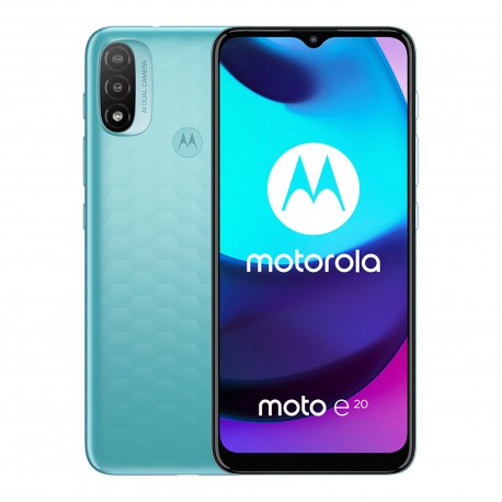 Teléfono Celular Motorola Moto E20 Azul Aqua