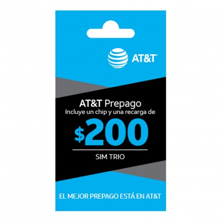 Sim Card Trio At&T Iusacell (200 Pesos)