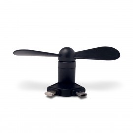 Ventilador Mini Mobo iPhone X/8/7/6/5 y MicroUSB Negro